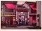 Rua da Felicidade Street Scene Xue Yihan Printmaking Macao Splendour Woodblock Print Chinese Architecture