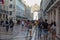 Rua do Carmo, Lisbon tourist route, beautiful footbridge