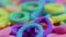 rubber bands cropped very colorful image with multicoloured rotating
