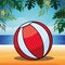 Rubber beach ball striped cartoon