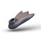 Rubber black driver fin for swimming underwater. Part of fast swimming suit