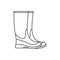 Rubber boots icon, outline style