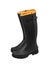 Rubber boots isolate on a white background. Shoes for bad weather or gardening. Shoes of a farmer, hunter or gardener.