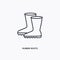 Rubber Boots outline icon. Simple linear element illustration. Isolated line Rubber Boots icon on white background. Thin stroke