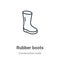 Rubber boots outline vector icon. Thin line black rubber boots icon, flat vector simple element illustration from editable