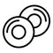 Rubber circle espander icon outline vector. Mat tracker