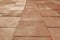 Rubber cluster floor. red square covering the ground close up. structure background