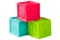 Rubber cubes isolated