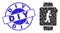 Rubber D I Y Stamp and Fitness Watches Fractal Composition of Self Icons