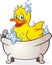 Rubber Duck Bubble Bath Cartoon Character