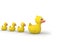 Rubber duck family with clipping path