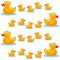 Rubber Duck Family Seamless Pattern