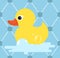 Rubber duck icon.Yellow duck.vector illustration