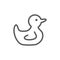 Rubber duck line icon.