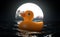 Rubber Duck and Moon On Water