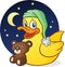 Rubber Duck Nap Time Cartoon Character