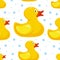 Rubber duck pattern. bath children toy in water