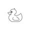 Rubber Duckie vector icon