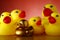 Rubber duckies and golden rubber duckling