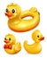 Rubber ducks, vector icon set