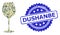 Rubber Dushanbe Stamp Seal and Military Camouflage Composition of Wine Glass