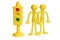 Rubber Figures and Traffic Light