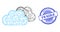 Rubber Fragile Stamp Seal and Net Clouds Mesh