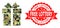 Rubber Free Lottery Stamp and Gift Polygonal Mocaic Military Camouflage Icon