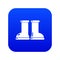 Rubber garden boots icon blue vector