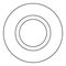 Rubber gasket Grommet seal Leakage o-ring Reten icon in circle round black color vector illustration solid outline style image