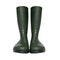 Rubber green boots isolated on a white