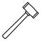 Rubber hammer icon, outline style