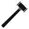 Rubber hammer icon, simple style