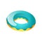 Rubber inflatable ring for beach swimming, yellow blue color