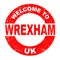Rubber Ink Stamp Welcome To Wrexham UK