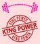 Rubber King Power Badge and Pink Heart Heavy Barbell Mosaic