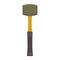 Rubber mallet tool isolated