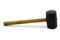 Rubber mallet with wood handle
