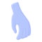 Rubber medical gloves icon, cartoon style