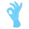 Rubber medical gloves icon, cartoon style
