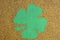 Rubber playground surface with four-leaf clover