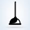 Rubber plunger for pipe cleaning icon. Toilet plunger vector icon. Symbol, logo illustration