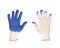 Rubber protective blue gloves