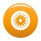 Rubber protector icon vector orange