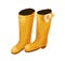 Rubber rain gum boots, wellies. Gumboots pair for rainy weather. Waterproof protective footwear, water proof shoes