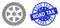 Rubber Road Tax Round Watermark and Recursion Tire Wheel Icon Composition