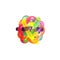 Rubber sensory ball of bright color