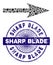 Rubber Sharp Blade Stamp and Geometric Sharp Arrow Right Mosaic