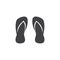 Rubber slippers illustration vector symbol