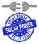 Rubber Solar Power Round Seal and Recursion Electric Connection Icon Collage